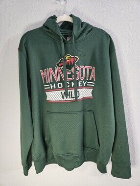 NHL Minnesota Wild Hockey Green Pullover Hoodie XXL